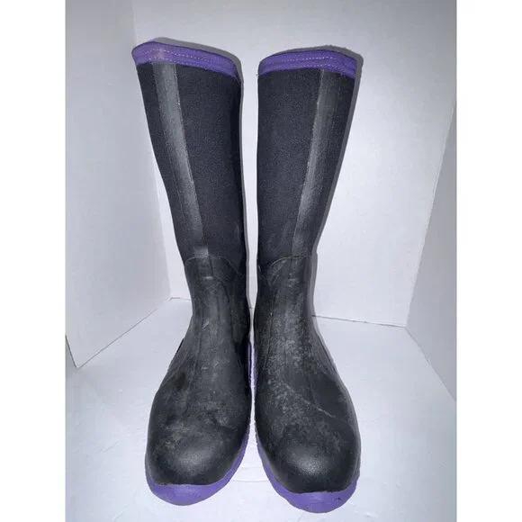 MUCK Tack Boots Classic Women's 11 Black/purple High Horse Farm Barn - Picture 2 of 8
